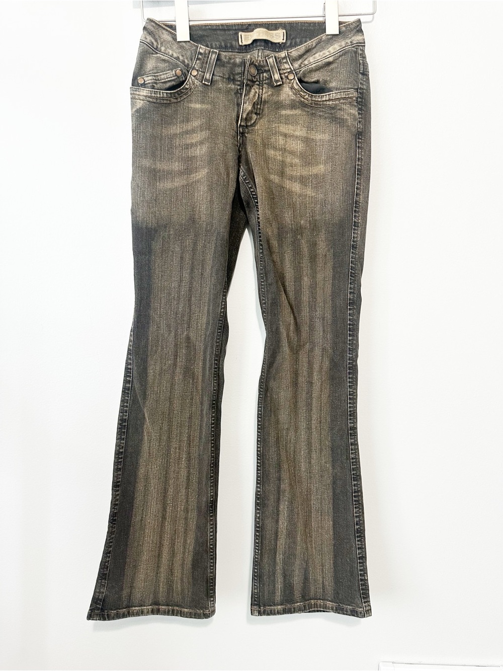 Express super tilt ultra-low rise jeans rustic denim bootcut size 4 Y2K vintage